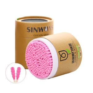 200 Hisopos de Algodón de Doble Punta en Espiral de Colores para Limpieza y Cuidado de Maquillaje Permanente - Product Image 6