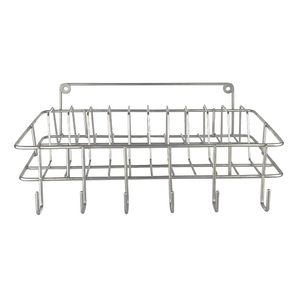 ที่แขวนฟองน้ำติดผนังพร้อมตะขอ ที่เก็บของในครัวแบบโลหะกันสนิม - Product Image 4