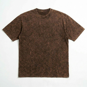 Camiseta Premium para Hombre con Efecto Desgastado Mineral Wash, Ajuste Holgado de Lujo, Hombros Caídos, Fabricante de Ropa de Algodón - Product Image 5