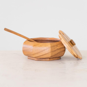 Wholesale Supplier Wood Sugar Pot Premium Wooden Condiments Storage Container Sugar Pot Modern Design - Product Image 5