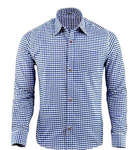 Camisa Tradicional Bávara Azul para Hombre, de Algodón Ligero, Manga Larga, Tallas S a 4XL - Product Image 1