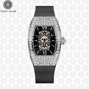 Montre de luxe pour homme Charm_Jewells, boîtier tonneau 40 mm, bracelet en acier inoxydable or rose, mouvement mécanique analogique, date automatique, étanche 10 bars - Product Image 3