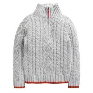 Suéter de Cuello Alto de Manga Larga Grueso de Punto de Algodón con Logotipo Personalizado, Bordado, Otoño Invierno, para Niños, Ecológico y Transpirable - Product Image 5