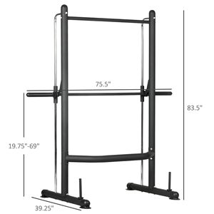 Rack per Sollevamento Pesi Regolabile per Palestra Domestica con Barra per Trazioni, Squat e Panca per Esercizi - Product Image 2