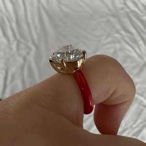 แหวนเพชรโมอิสซาไนต์รูปหัวใจชุบโรเดียม S925 งานสั่งทำพิเศษ หรูหรา น้ำหนัก 2 กะรัต 3 กะรัต 4 กะรัต สำหรับงานแต่งงาน งานหมั้น 男女兼用 - Product Image 3