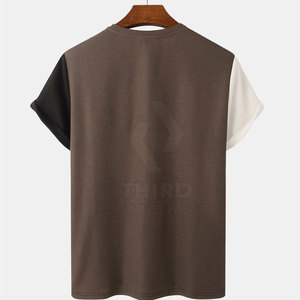 T-shirt décontracté pour homme, couleur unie, 100 % polyester, respirant, séchage rapide, écologique, durable, léger, tissu doux, fabrication en usine - Product Image 1