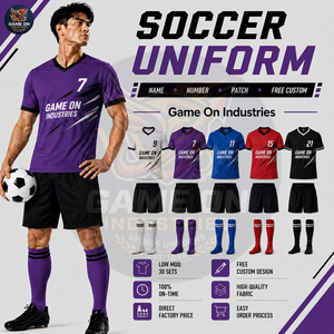 ชุดฟุตบอลคุณภาพสูงปี 2026 พร้อมตัวเลือกโลโก้ทีมแบบกำหนดเอง พิมพ์ลายแบบ Sublimation รับผลิตแบบ OEM & ODM ชุดกีฬาระบายอากาศได้ดี - Product Image 4