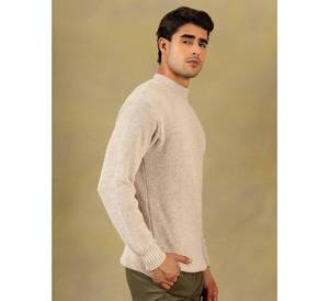 Pull-over d'hiver épais et décontracté pour homme, col roulé, manches longues, tricoté, couleur unie, poignets côtelés, qualité supérieure, vente en gros - Product Image 1