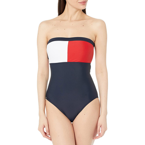 Conjunto de Trajes de Baño Personalizados para Mujer, Transpirables, de Spandex/Poliéster, con Impresión por Sublimación, Elegantes, con Braguita de Baño y Traje de Baño Completo - Product Image 1