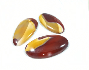 Radha Arts Wholesale Natural Mookaite Jasper Cabochon <b>Red</b>/Yellow 20-35mm Loose Gemstone for Crystal Healing Jewelry Making - Product Image 3