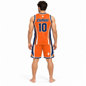 Ensemble de maillot et short de basket-ball pour hommes, respirant, léger, vêtements de sport athlétiques, pour entraînement d'équipe et matchs - Product Image 2