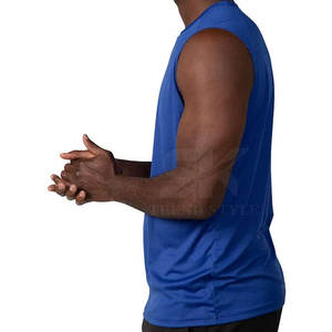 Camiseta sin Mangas para Adultos, 100% Algodón, Transpirable, Lisa, de Alta Calidad, para Verano - Product Image 3