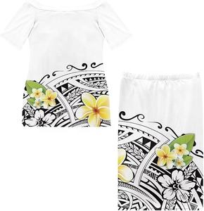 Vestido Elegante con Estampado Tribal Polinesio Personalizado, Diseño Samoano Fijiano, Ropa de Baile Exótica, Ropa de Invierno Moderna para Mujer de Talla Grande - Product Image 4