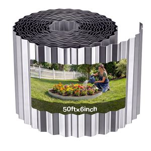 Bordatura Paesaggistica in Acciaio Zincato 50 ft X 6, Strisce Metalliche Flessibili Facili da Installare, Versatili per Paesaggistica e Supporto per Pietre - Product Image 1