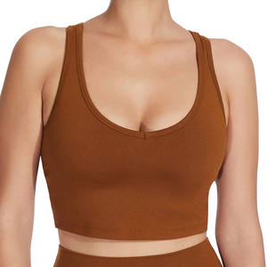 Sujetador deportivo para mujer, de alto impacto, con relleno, tirantes ajustables, malla transpirable, ecológico, ligero, para gimnasio, yoga y fitness - Product Image 1