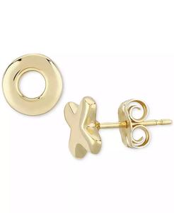 Orecchini X & O in oro giallo 14k (8mm) | Machy's - Product Image 4