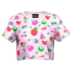 Tops cortos informales para mujer, venta al por mayor, ropa de algodón personalizable, Etiqueta Privada, fábrica OEM, moda de verano, logotipo impreso a granel - Product Image 1