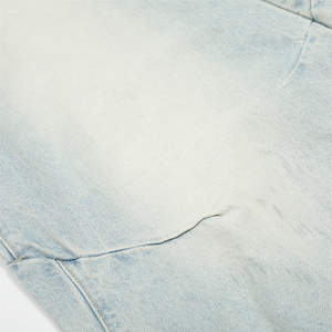 Jeans en denim vintage délavé à l'acide pour hommes, coupe large, style baggy, effet usé, en coton, pour fabricants sur mesure - Product Image 6
