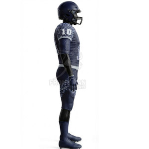 Uniforme de football américain respirant et écologique, short à taille élastique, tissu 100 % polyester durable et doux, col en V réglable - Product Image 4
