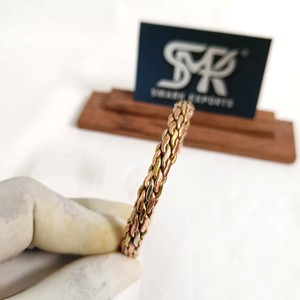 Premium Handmade Magnetic <b>Copper</b> Brass Aluminium Twisted Cuff <b>Bracelet</b> Adjustable Open Bangle Unisex OEM ODM Manufacturer - Product Image 4