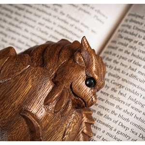 Statue de dragon en bois de luxe sculptée, figurine décorative chinoise en bois, statue de dragon en bois OEM pour les détaillants - Product Image 5