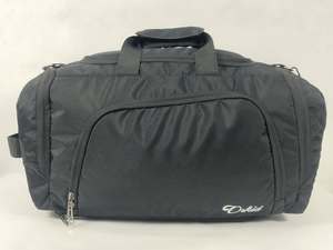 ORKID Large Black Polyester Duffel <b>Luggage</b> with Spacious Main Compartment Front Zipper Pocket Reinforced Carry Handles - Product Image 1