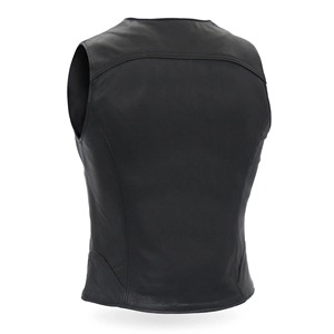 Chaleco de Cuero Genuino para Mujer, Diseño Nuevo, Resistente al Viento, Personalizable - Product Image 4