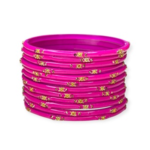 Ensemble de bracelets plaqués or rose brillant, les plus vendus, avec un design léger et tendance pour les occasions festives et de mariage - Product Image 2