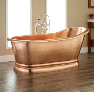 Bañera de cobre hecha a mano, bañera ovalada de lujo para decoración de baño moderno al mejor precio - Product Image 2