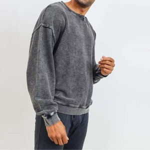 Sudaderas de Otoño para Hombre, Estilo Vintage, 100% Algodón, Cuello Redondo, Lavado Ácido, Ecológicas, con Logotipo Personalizado, de Alta Calidad - Product Image 6