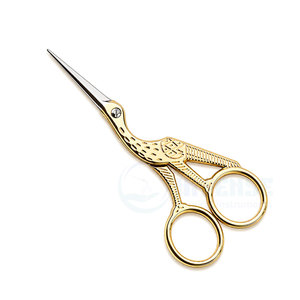 Elegant 4.5 Inch Stork Embroidery <b>Scissors</b> Sharp Stainless Steel Blades <b>Sewing</b> Craft Tool - Product Image 1