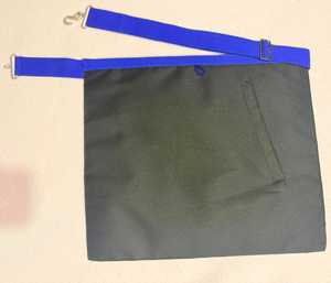 Masonic <b>Apron</b> <b>White</b> With Blue Trim Embroidered Symbol Customized Design Classical Style Garment Badge - Product Image 6