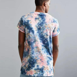 Custom OEM 100% Cotton Acid Washed T-shirt Vintage Full All Over Screen Printed Graphic Drop Shoulder Tee T Shirt - Product Image 4