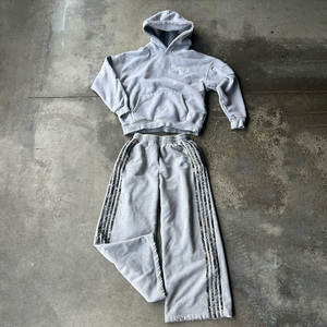 Custom-Made Trending Product French Terry Oversized Tracksuit Hoodie <b>Embroidery</b>,Custom Zip up Hoodie <b>Set</b>,Puff Printing Sweatsuit - Product Image 6