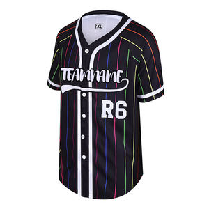 Wholesale <b>Blank</b> Polyester Baseball Jersey Custom Sublimated Printed Softball & Baseball Team Uniform Men Sports Shirt - Product Image 2