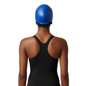 Bonnet de bain bleu Jack and Jill en silicone, imperméable, extensible, confortable, unisexe, pour l'entraînement en piscine - Product Image 3