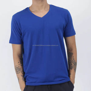 Wholesale Price Newest Design Custom Made Cotton Polyester Fabric <b>V</b> <b>Neck</b> <b>T</b> <b>Shirt</b> For <b>Men</b> Slim Fitted <b>T</b>-<b>shirt</b> For Sale - Product Image 5