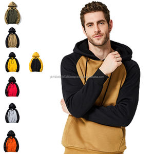 Custom Logo Printed Autumn Classic Color Contrast Shoulder <b>Long</b> Sleeve <b>Hoodie</b> Fashion Heavyweight <b>Oversized</b> Men Hoodies - Product Image 1