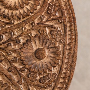 Vandana Terra Zentrix <b>Round</b> <b>side</b> <b>table</b> Ø40 cm in mango wood Nanup - Product Image 6