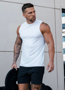 Débardeur côtelé 100 % coton de haute qualité pour hommes, idéal pour la gym et le sport, séchage rapide - Product Image 4