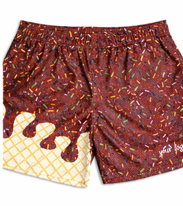 Conjunto de Pantalones Cortos de Béisbol con Estampado de Helado a la Moda para Mamá e Hija, Personalizados, de Secado Rápido, Transpirables, de Poliéster/Algodón para el Verano - Product Image 2