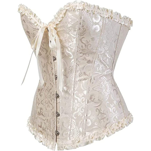 ชุดคอร์เซ็ทผู้หญิงแบบเรียบ ผลิตแบบ White Label พร้อมเสื้อท่อนบนผ้า Brocade  รับผลิตตามสั่ง ชุดกระชับสัดส่วนผู้หญิง  ชุดคอร์เซ็ทแบบสั่งทำพิเศษ ไซส์พลัส - Product Image 2