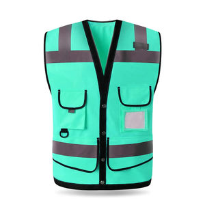 Gilet de sécurité 2026 100% polyester réfléchissant pour homme, veste de travail multi-poches, vêtements de sécurité réfléchissants personnalisables - Product Image 2