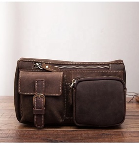 Sac banane en cuir tendance de haute qualité pour usage quotidien en extérieur, service OEM, design de mode durable, sacs banane en cuir avec logo - Product Image 1