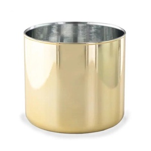 Venta al por Mayor de Frascos para Velas Aromáticas, Frascos de Metal de Acero Inoxidable Pulido con Espejo Dorado para Velas - Product Image 3