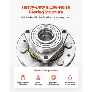 2 Pezzi Cuscinetto Mozzo Ruota Anteriore per Chevy Silverado 1500 4WD Express 1500 GMC Savana 1500 Base Standard Cargo 2013 - Product Image 5