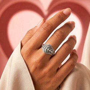 Anillo de Plata de Ley con Diseño de Hoja para Mujer, Hecho a Mano, Inspirado en la Naturaleza, Minimalista, para Regalo - Product Image 6