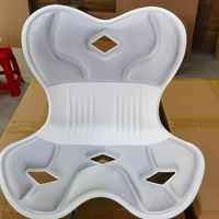 Cojín de Asiento Ergonómico Hecho a Mano de Alta Calidad, Alivio del Dolor de Espalda, Soporte Ortopédico, Desmontable, Lavable, Patrón Vintage, 100%