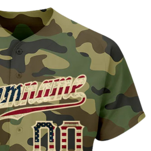Maillot de baseball camouflage pour homme, boutonné, uniforme d'équipe, respirant, léger, vêtement de sport pour tournoi - Product Image 4