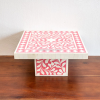 Soporte para Pastel de Porcelana Fina, Apto para Lavavajillas, Diseño Floral Azul y Blanco, Hecho a Mano, Logotipo Personalizado, Diseño Único, Decorativo